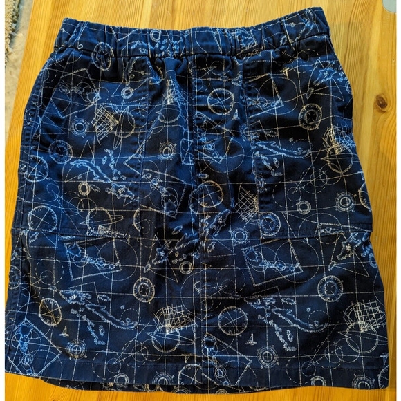 LANDS' END Women's Skirt Size 4 Golf Tennis Graphic Navy/White Nautical Sailing - Picture 1 of 7